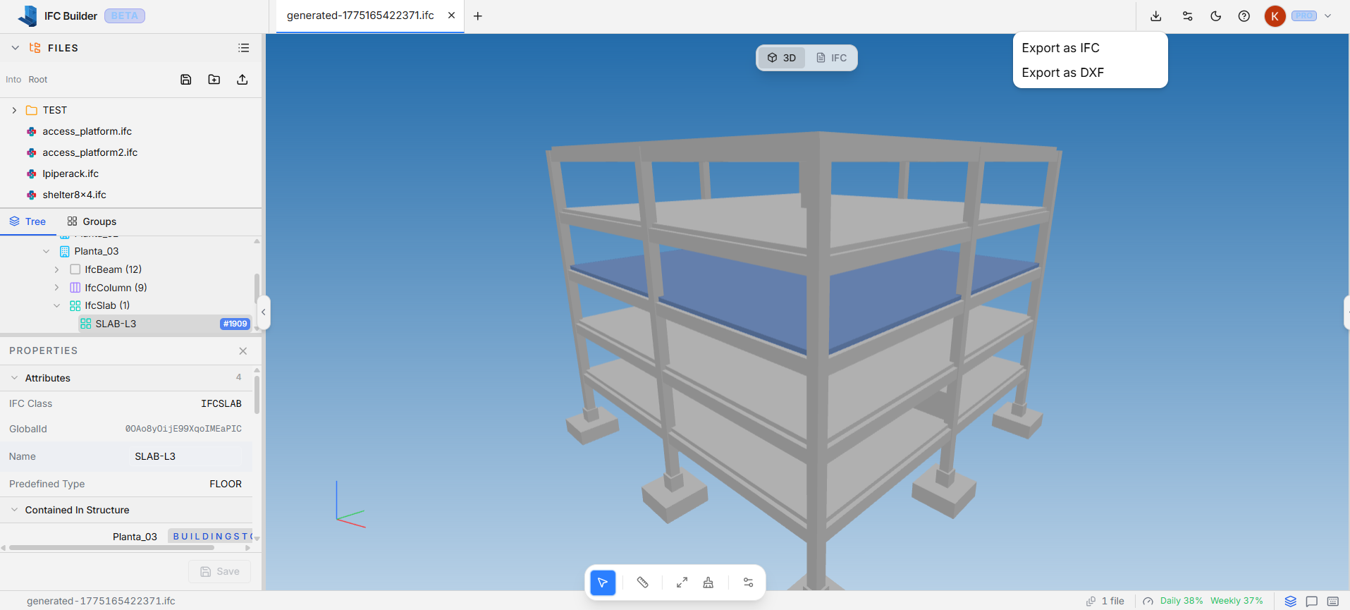 Industrial building 3D model