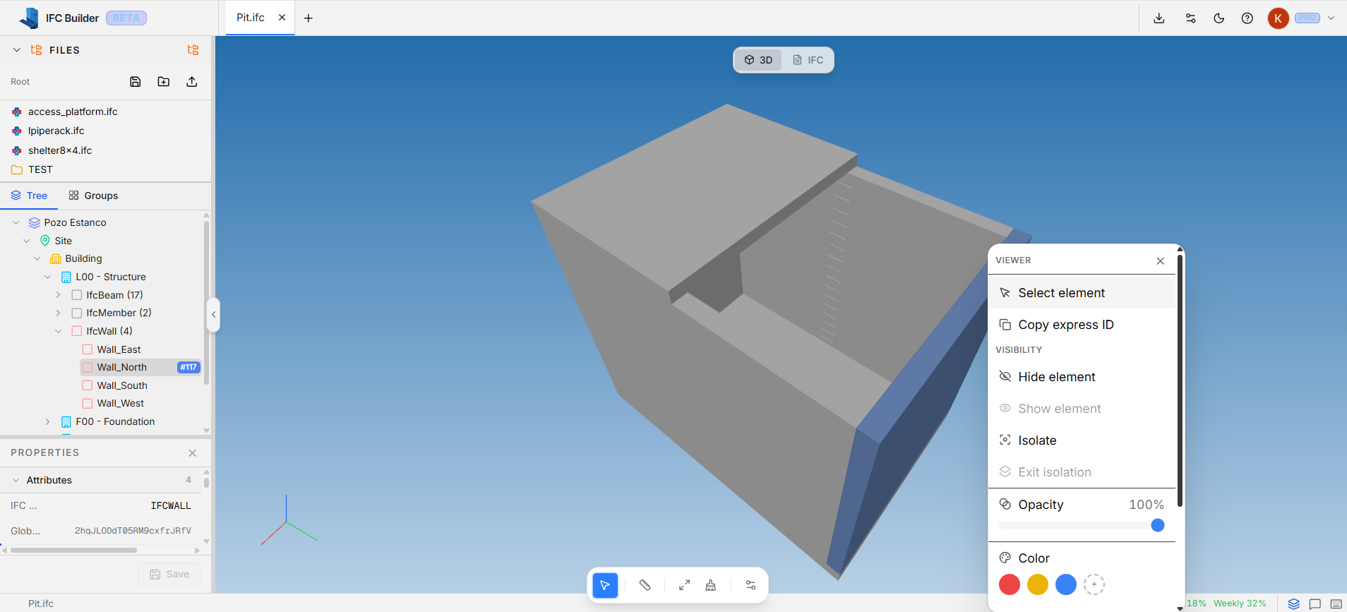 Pit 3D model