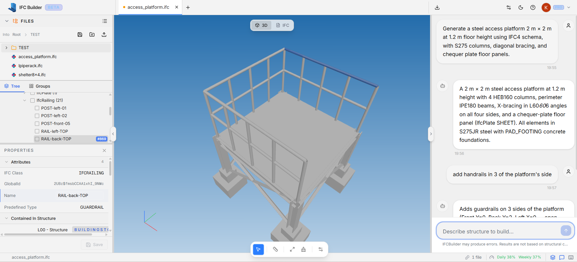 Platform 3D model